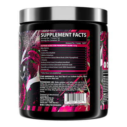 Outrage Ultra Stim Pre-Workout - 30 serv