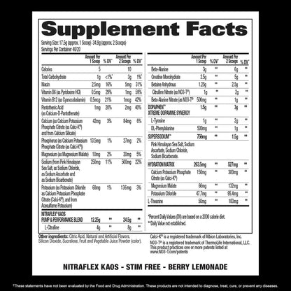 Nitraflex Kaos Stim free 40 serv